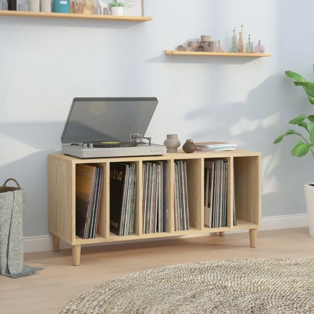 vidaXL Armarios Y Almacenamiento-Mueble discos madera contrachapada 100x38x48 cm