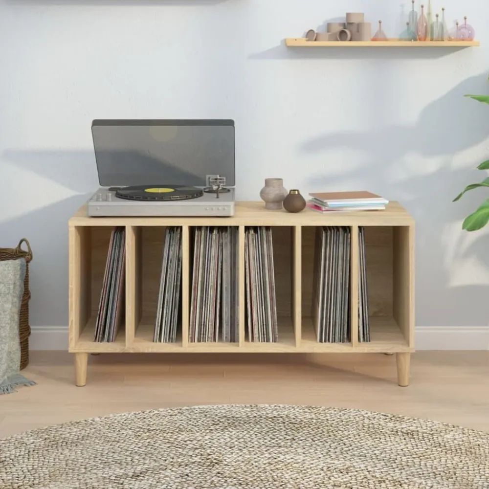 vidaXL Armarios Y Almacenamiento-Mueble discos madera contrachapada 100x38x48 cm