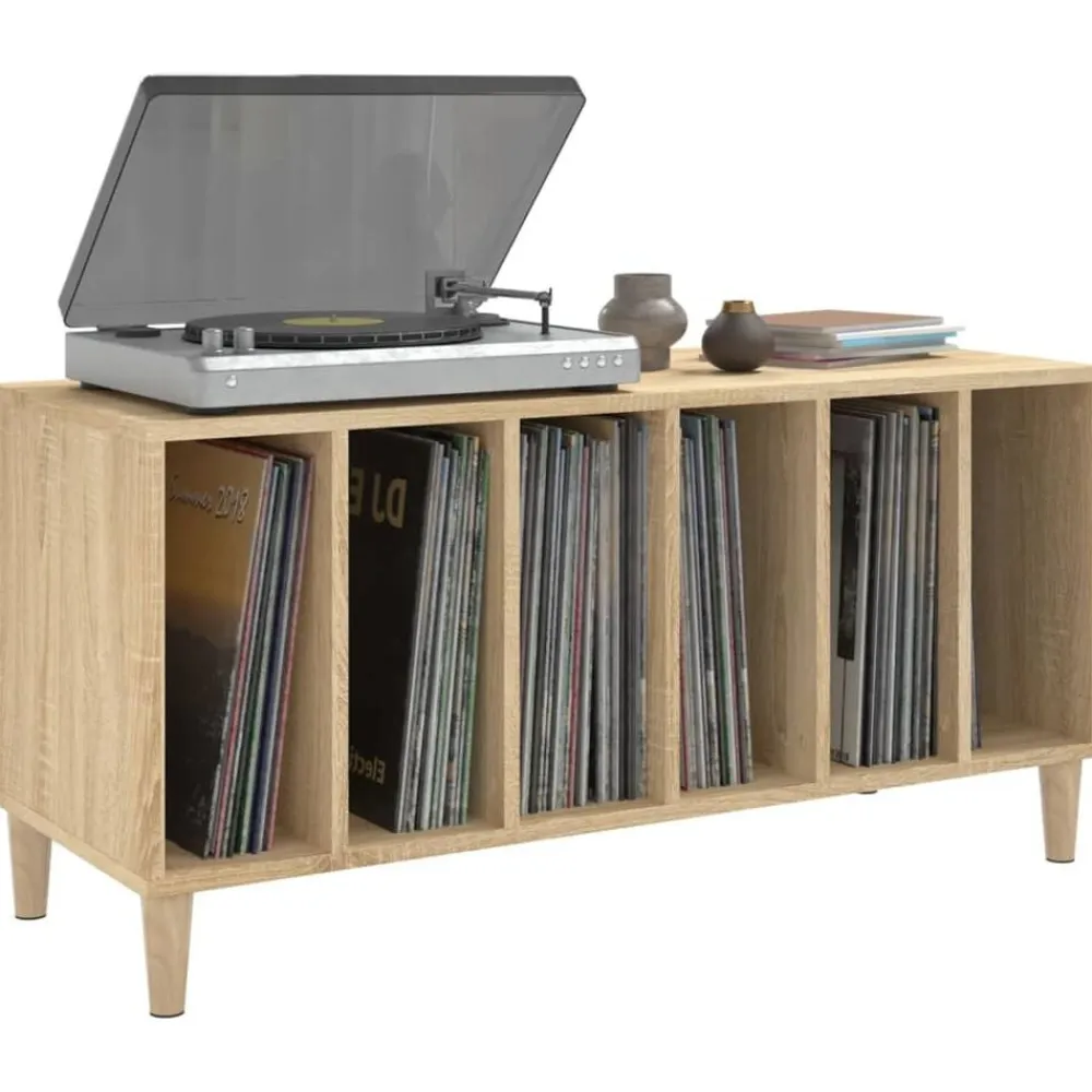 vidaXL Armarios Y Almacenamiento-Mueble discos madera contrachapada 100x38x48 cm