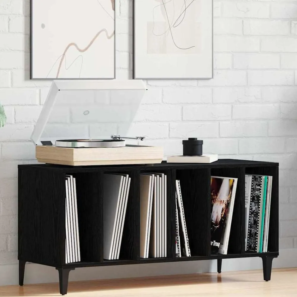 vidaXL Armarios Y Almacenamiento-Mueble para discos de vinilo 100 x 38 x 48 cm
