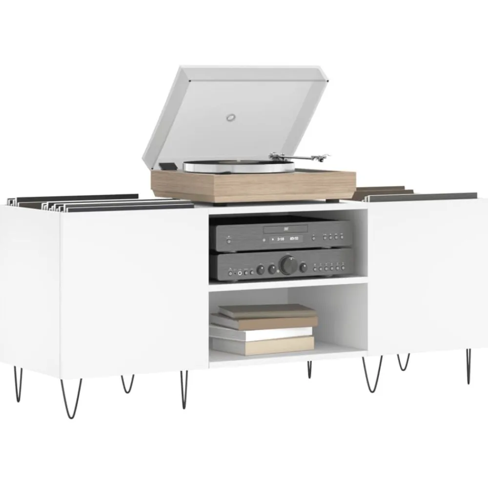 vidaXL Armarios Y Almacenamiento-Mueble para discos madera contrachapada 121x38x48 cm