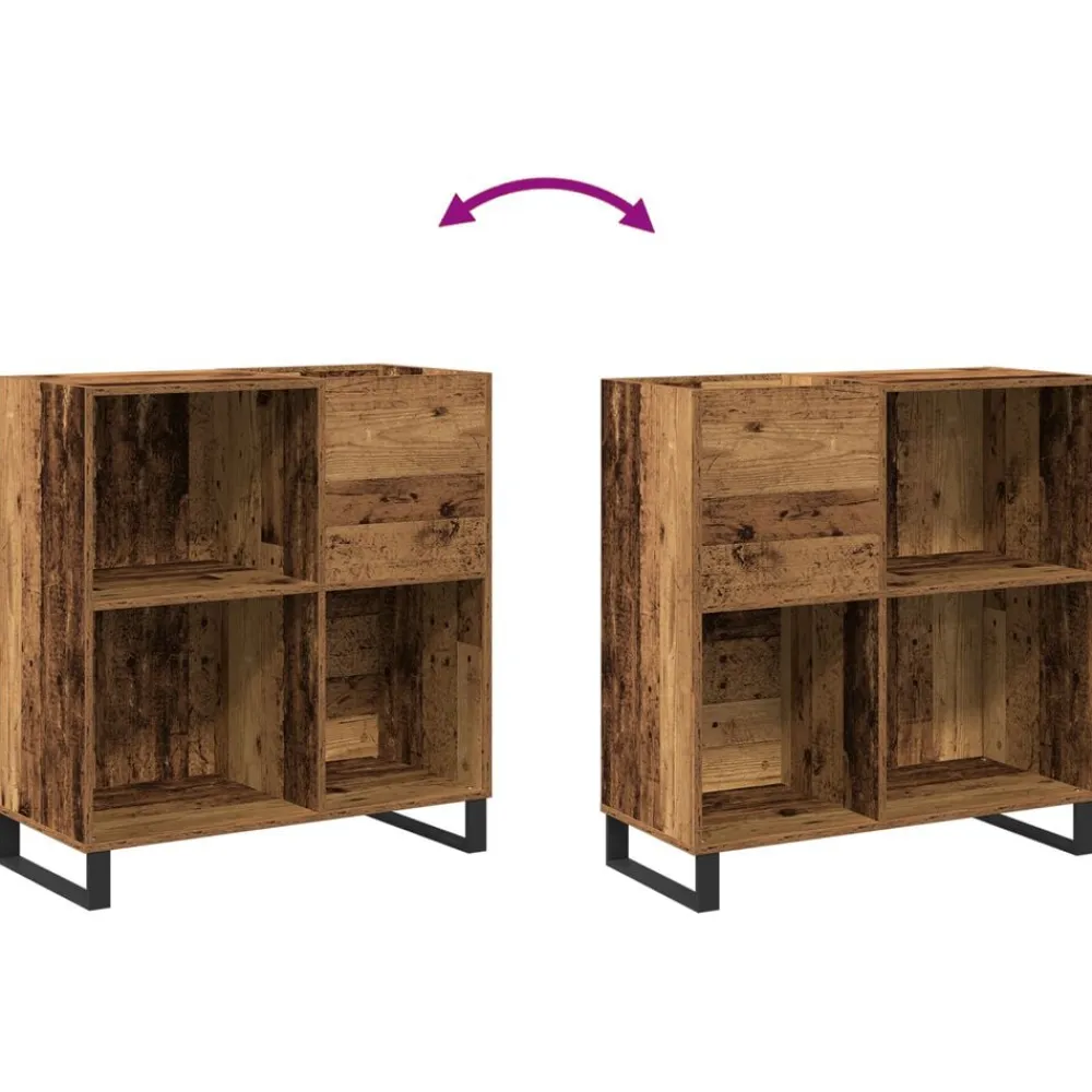 vidaXL Mueble para discos de vinilo 84,5 x 38 x 89 cm Roble artisan Best