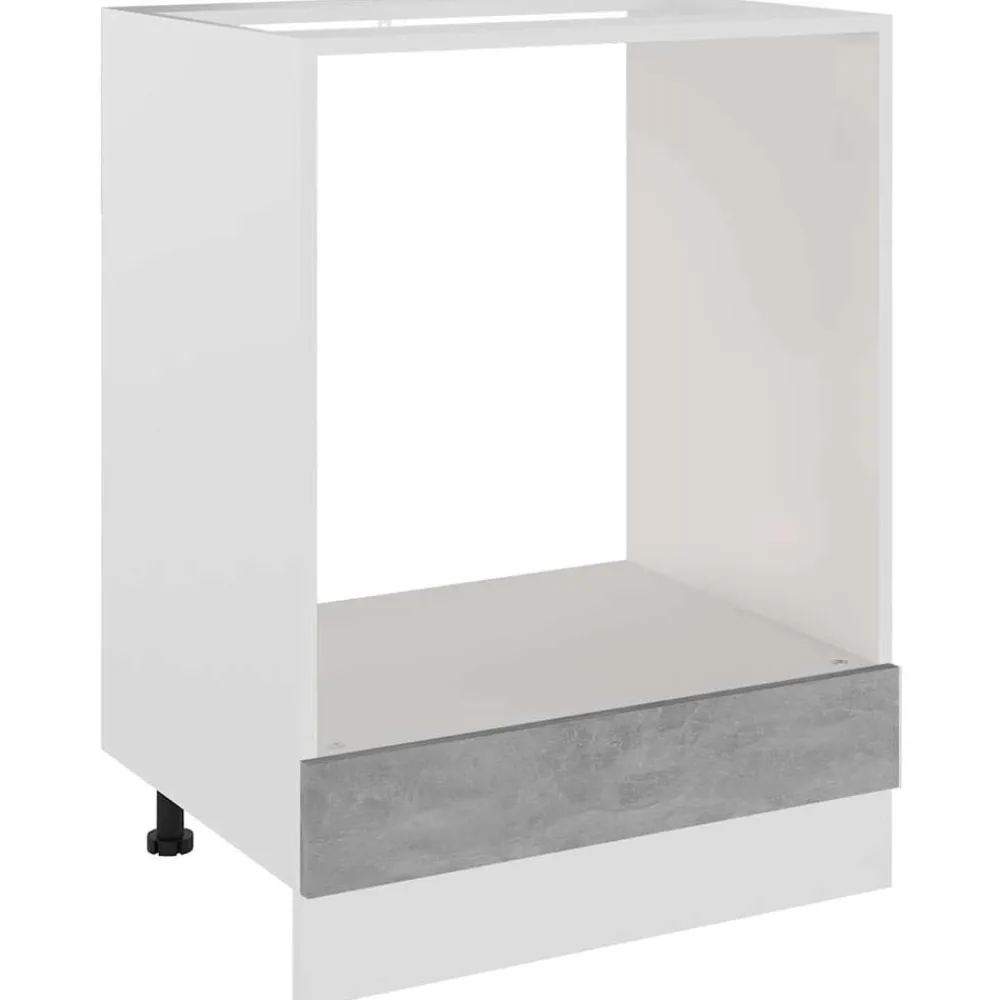 vidaXL Mueble para horno "Riga" gris hormigón 60x46x81,5 cm madera de ingeniería Gris hormigón Best