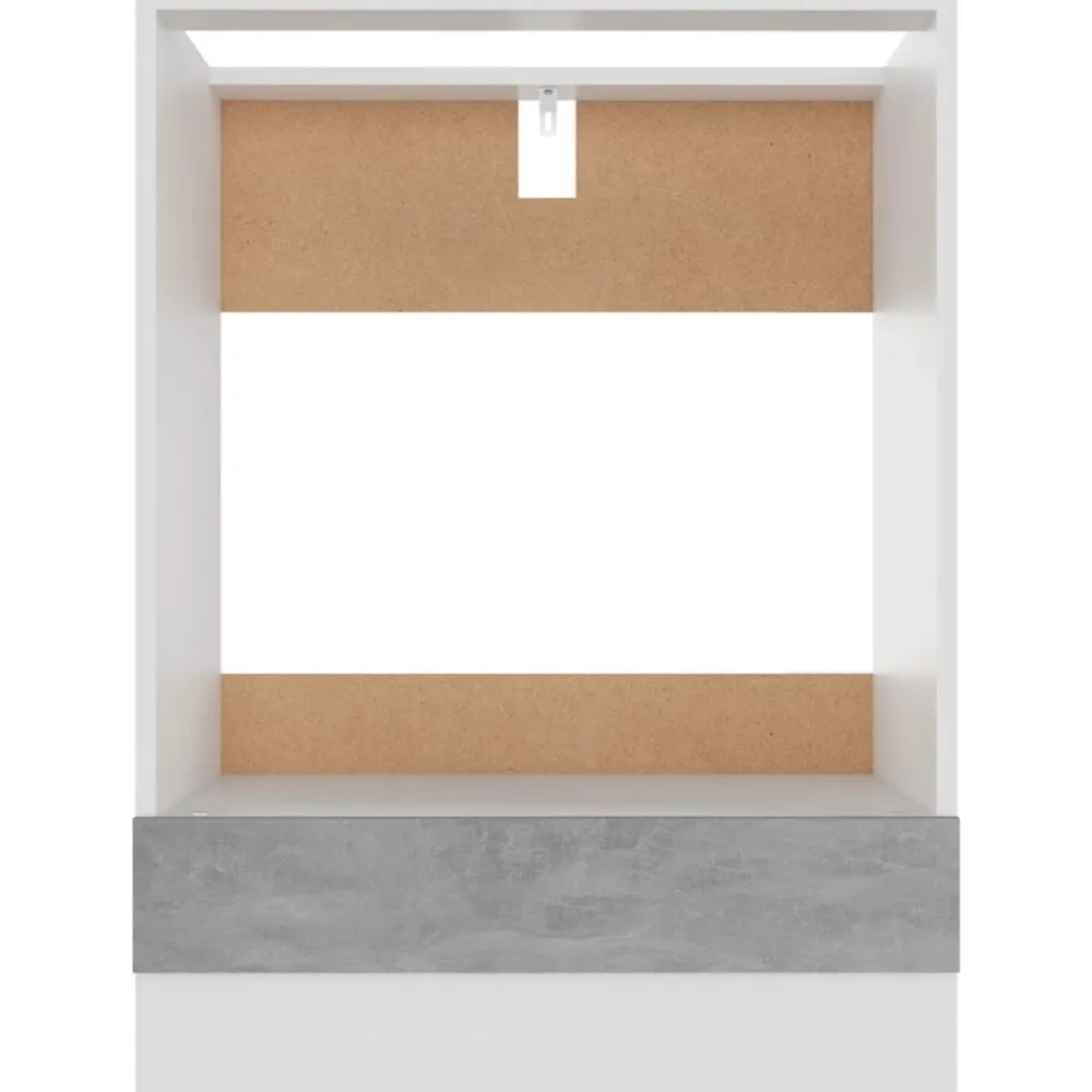 vidaXL Mueble para horno "Riga" gris hormigón 60x46x81,5 cm madera de ingeniería Gris hormigón Best