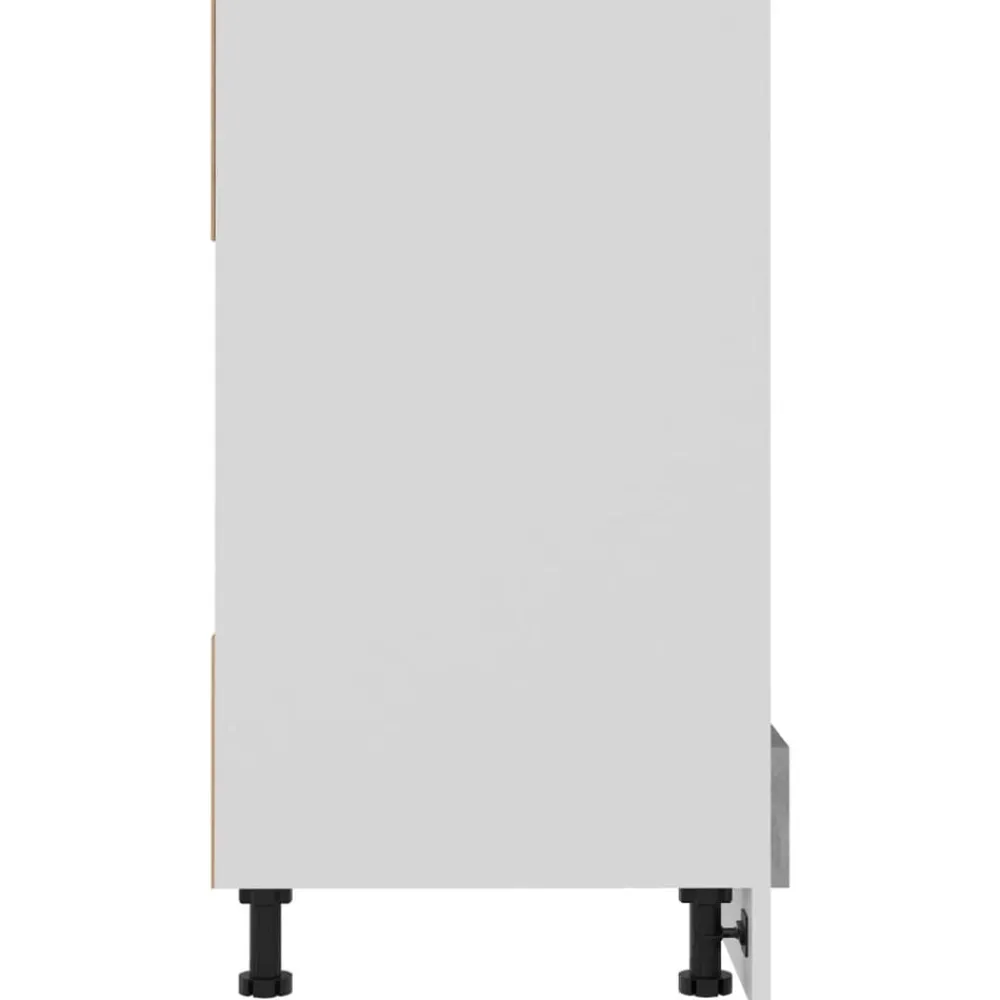 vidaXL Mueble para horno "Riga" gris hormigón 60x46x81,5 cm madera de ingeniería Gris hormigón Best