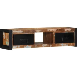 vidaXL Mueble para la TV 100x30x25 madera maciza reciclada Discount