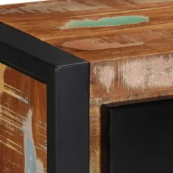vidaXL Mueble para la TV 100x30x25 madera maciza reciclada Discount