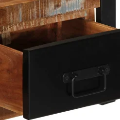 vidaXL Mueble para la TV 100x30x25 madera maciza reciclada Discount
