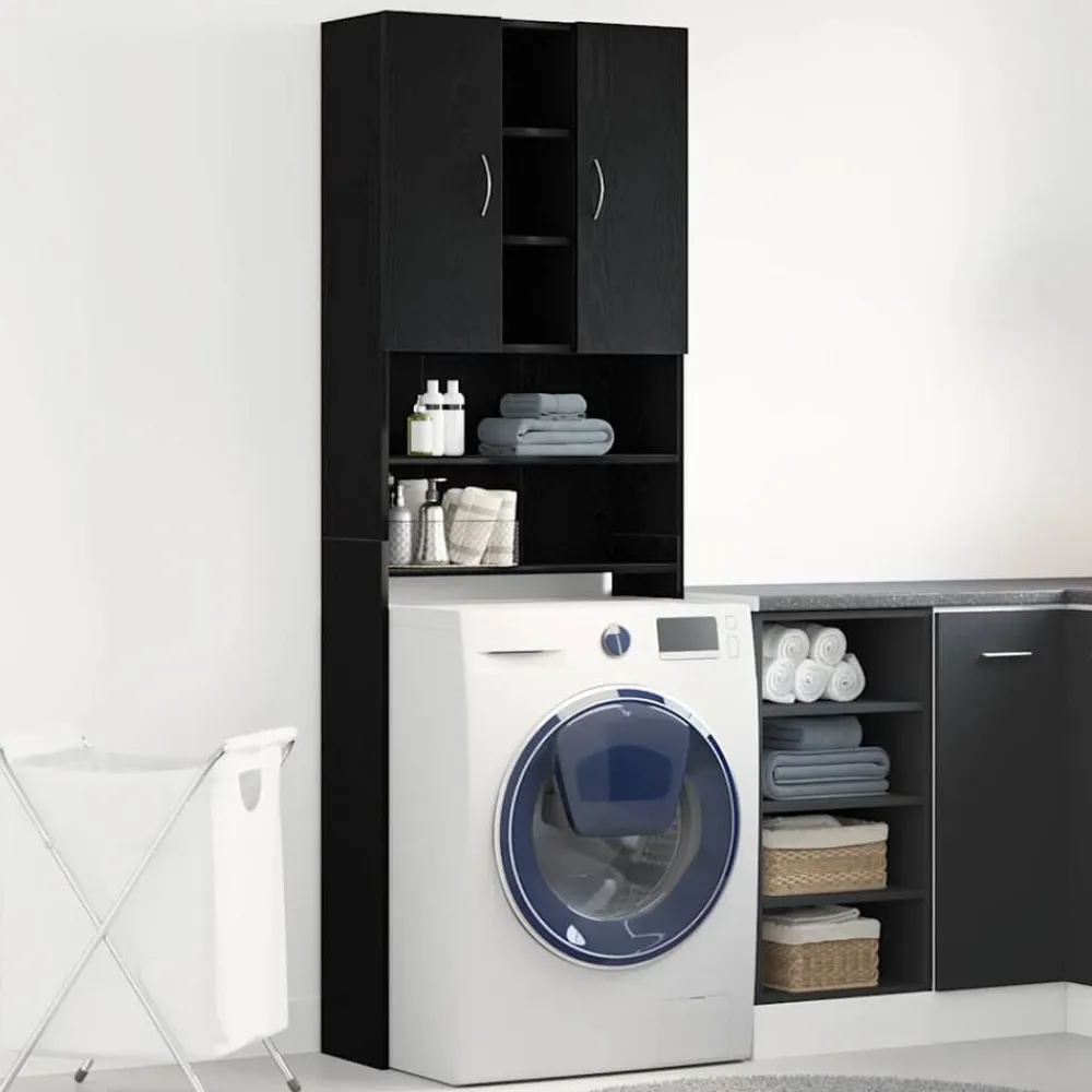 vidaXL Accesorios Para Electrodomésticos-Mueble para lavadora 64x25,5x190 cm