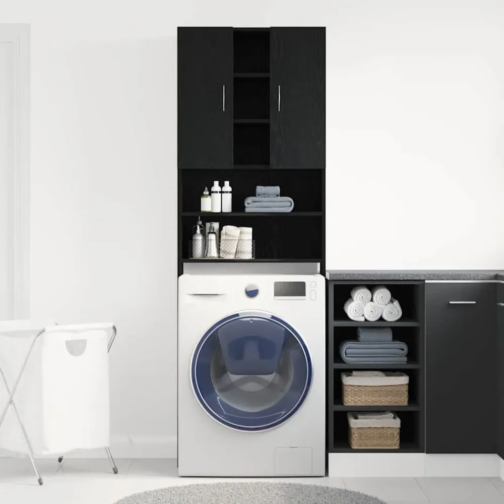 vidaXL Accesorios Para Electrodomésticos-Mueble para lavadora 64x25,5x190 cm