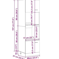 vidaXL Mueble para microondas