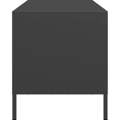 vidaXL Mueble para TV acero laminado en frío 101,5x39x43,5 cm Negro