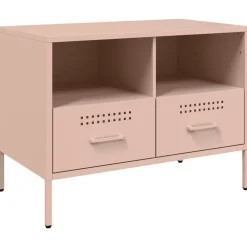 vidaXL Mueble para TV acero 68x39x50,5 cm Rosa
