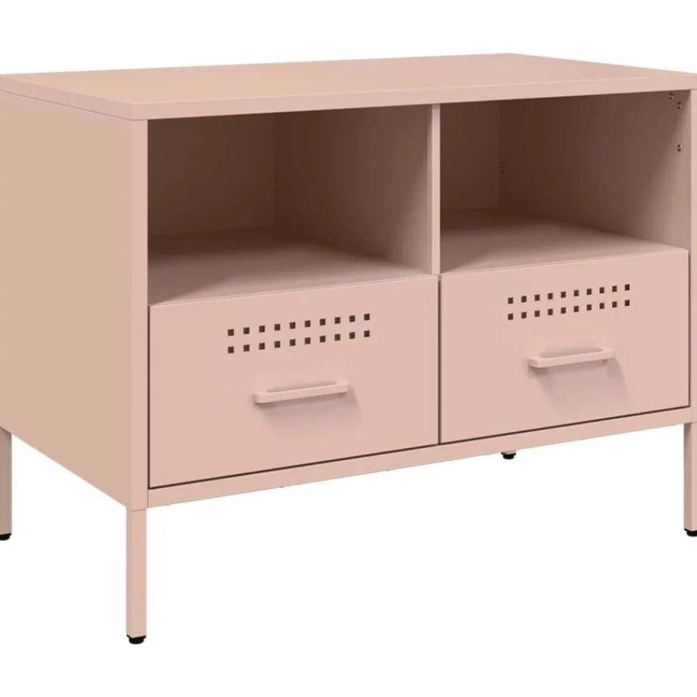vidaXL Mueble para TV acero 68x39x50,5 cm Rosa