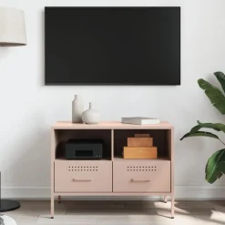 vidaXL Mueble para TV acero 68x39x50,5 cm Rosa