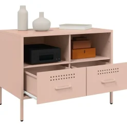 vidaXL Mueble para TV acero 68x39x50,5 cm Rosa