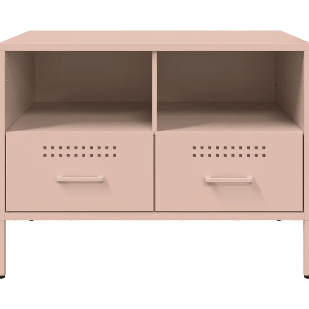 vidaXL Mueble para TV acero 68x39x50,5 cm Rosa
