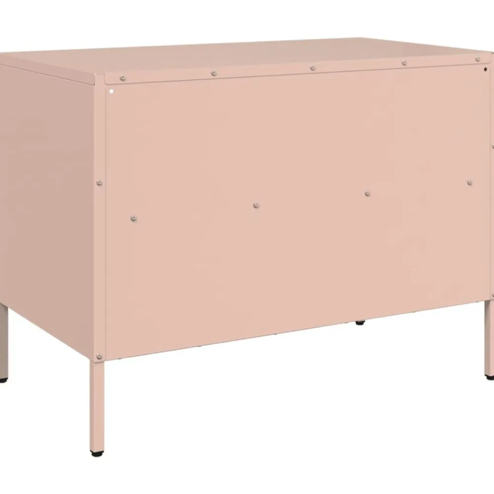 vidaXL Mueble para TV acero 68x39x50,5 cm Rosa