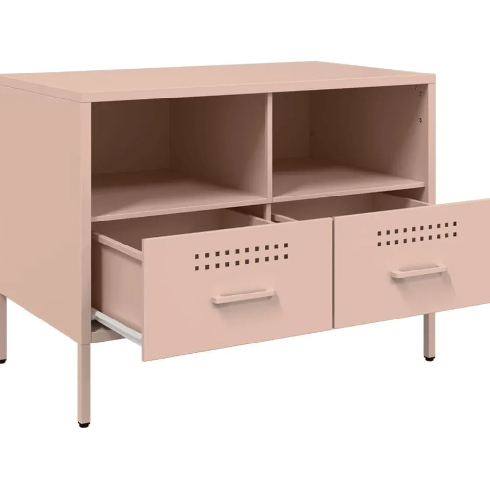 vidaXL Mueble para TV acero 68x39x50,5 cm Rosa
