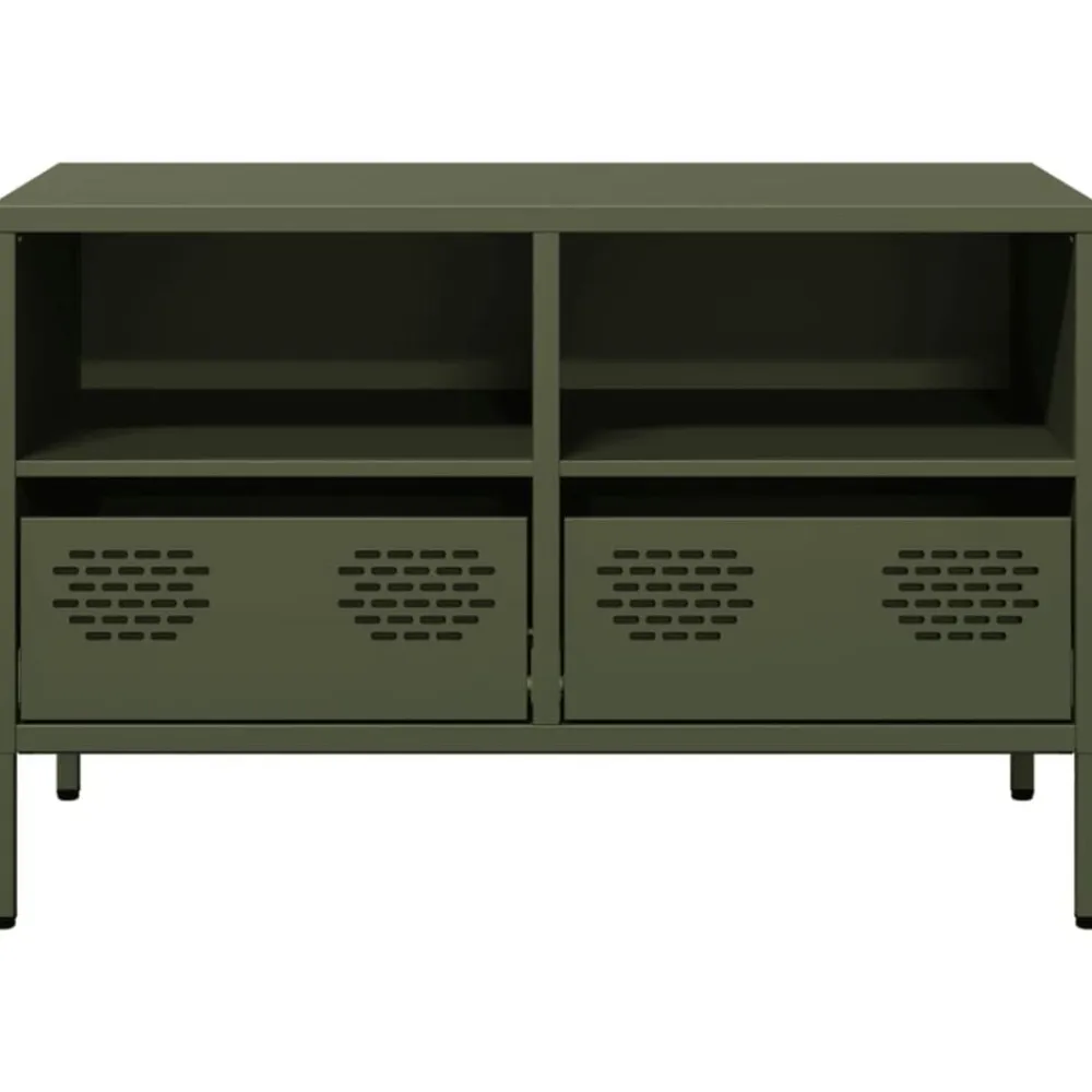 vidaXL Muebles Tv-Mueble para TV acero laminado en frío 68x39x43,5 cm