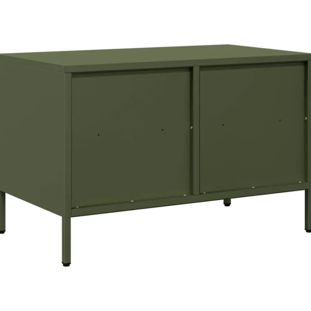 vidaXL Muebles Tv-Mueble para TV acero laminado en frío 68x39x43,5 cm