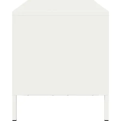 vidaXL Mueble para TV acero laminado en frío 101,5x39x43,5 cm Blanco
