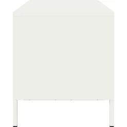 vidaXL Mueble para TV acero laminado en frío 101,5x39x43,5 cm Blanco Best