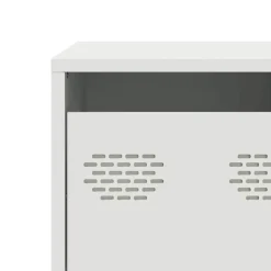 vidaXL Mueble para TV acero laminado en frío 101,5x39x43,5 cm Blanco Best