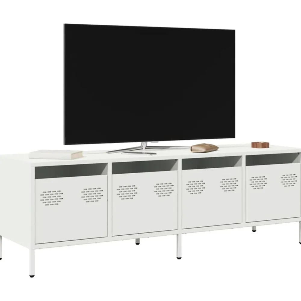 vidaXL Muebles Tv-Mueble para TV acero laminado en frío 135x39x43,5 cm