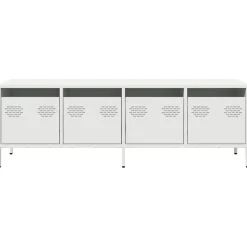 vidaXL Muebles Tv-Mueble para TV acero laminado en frío 135x39x43,5 cm
