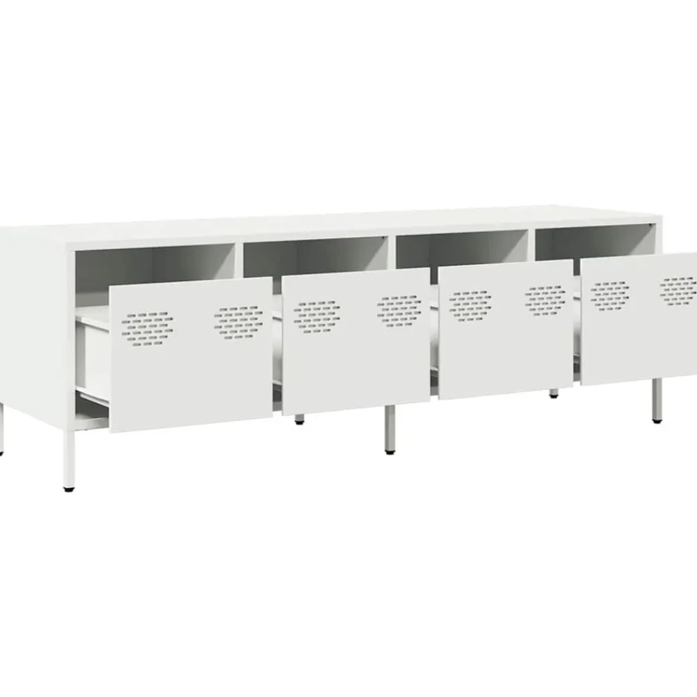 vidaXL Muebles Tv-Mueble para TV acero laminado en frío 135x39x43,5 cm