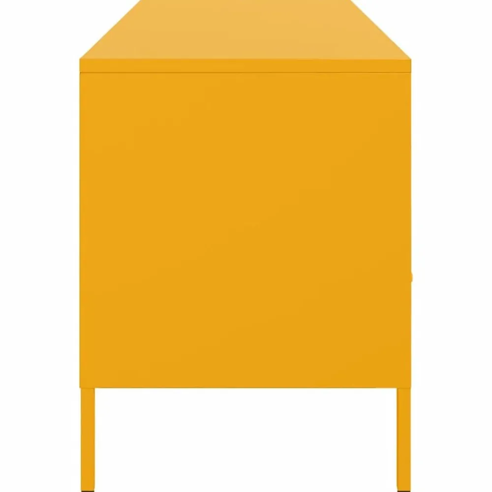 vidaXL Mueble para TV acero mostaza 100,5x39x50,5 cm Amarillo