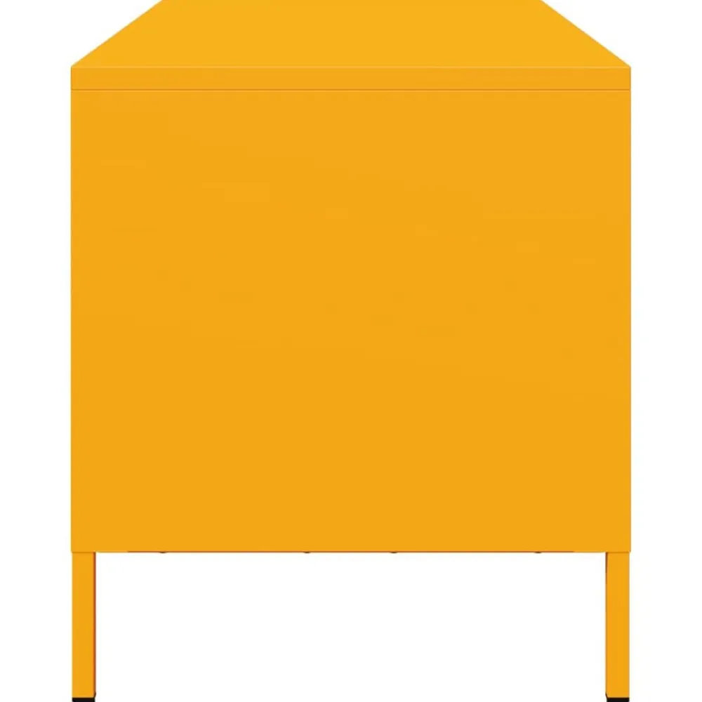 vidaXL Mueble para TV acero laminado en frío amarillo 101,5x39x43,5 cm Amarillo mostaza Best