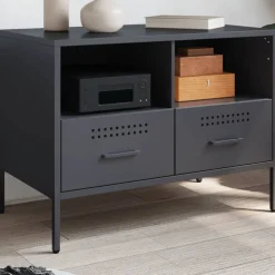 vidaXL Muebles Tv-Mueble para TV acero gris 68x39x50,5 cm