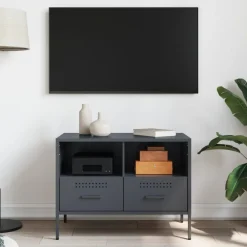 vidaXL Muebles Tv-Mueble para TV acero gris 68x39x50,5 cm