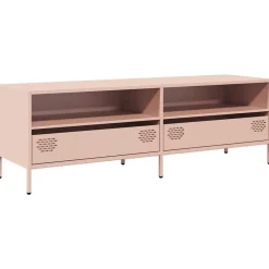 vidaXL Mueble para TV acero laminado en frío 135x39x43,5 cm Rosa Sale