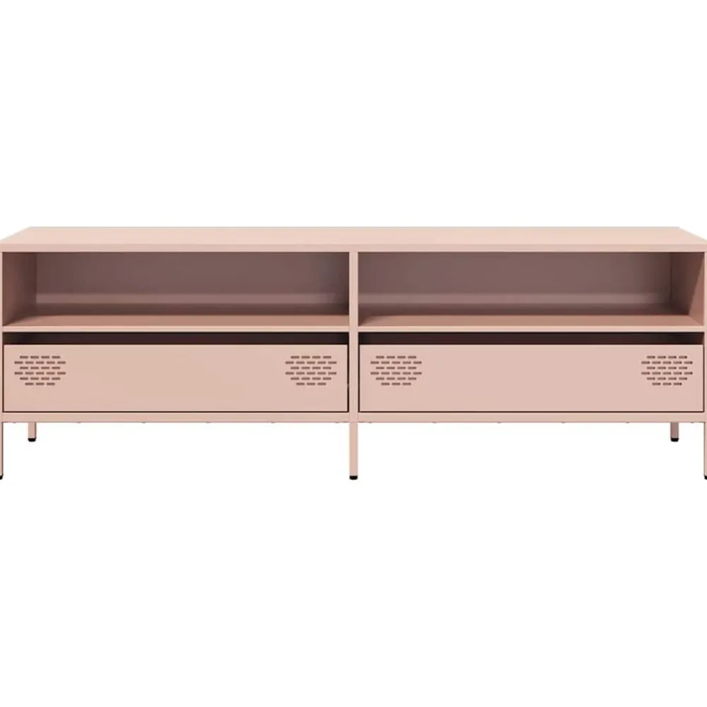 vidaXL Mueble para TV acero laminado en frío 135x39x43,5 cm Rosa Sale