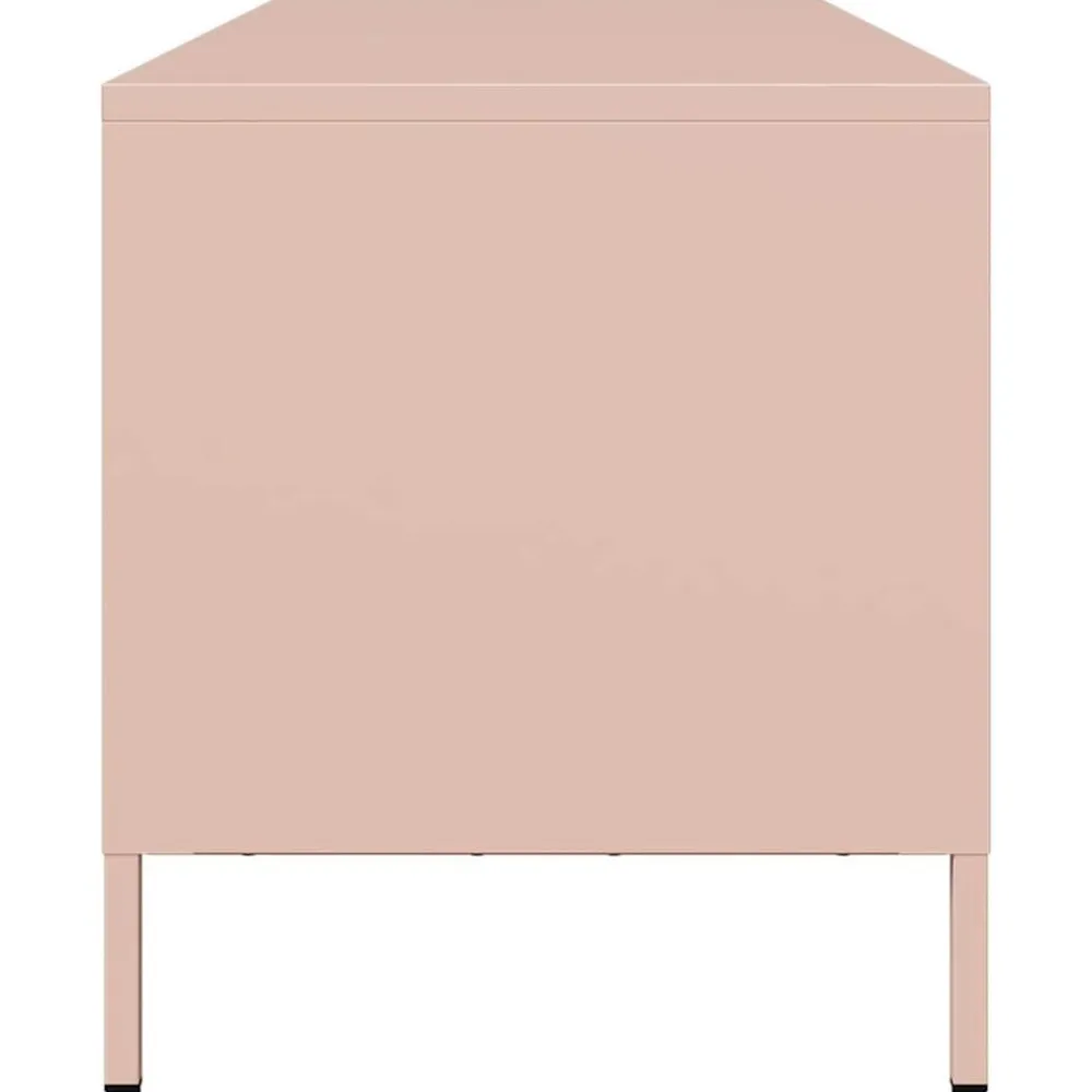 vidaXL Mueble para TV acero laminado en frío 135x39x43,5 cm Rosa Sale