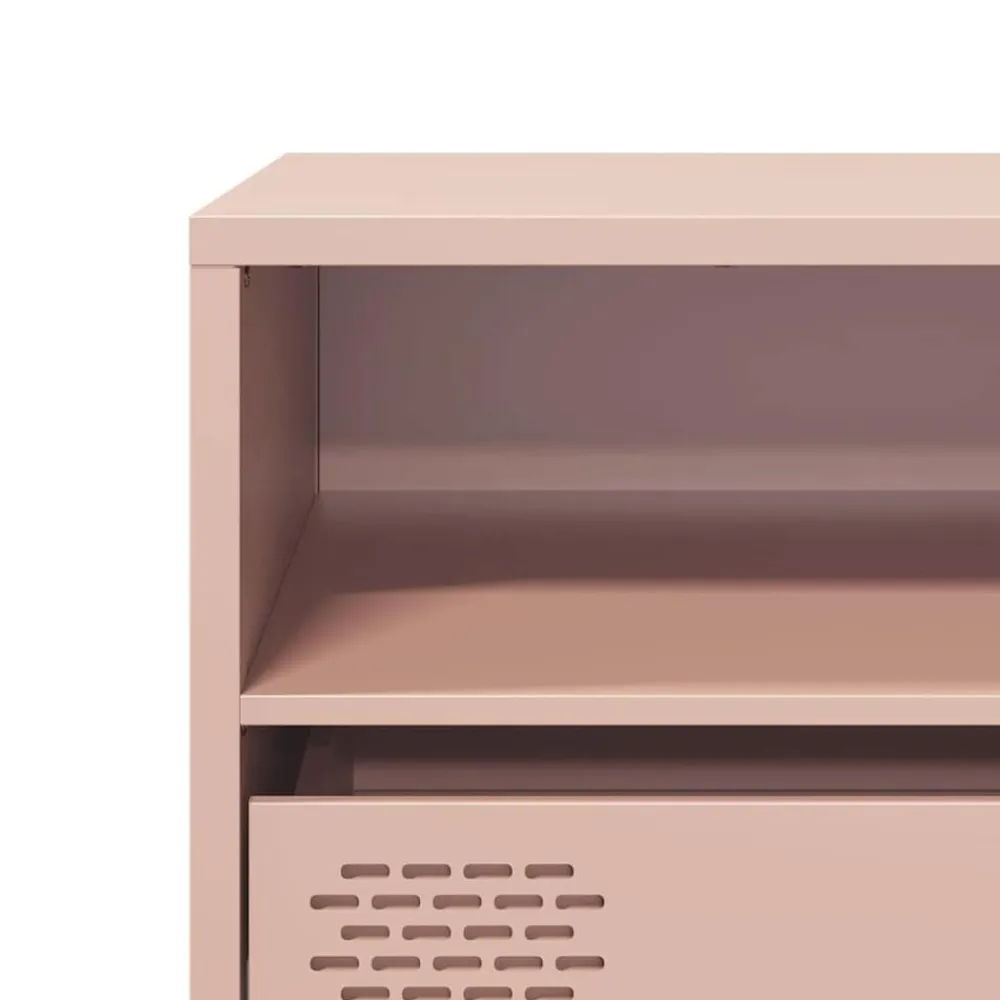 vidaXL Mueble para TV acero laminado en frío 135x39x43,5 cm Rosa Sale
