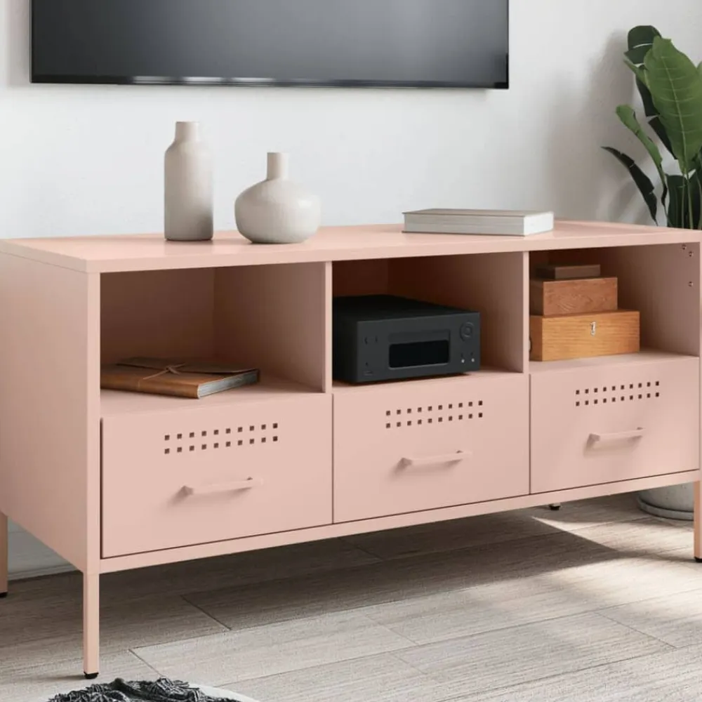 vidaXL Muebles Tv-Mueble para TV acero 100,5x39x50,5 cm