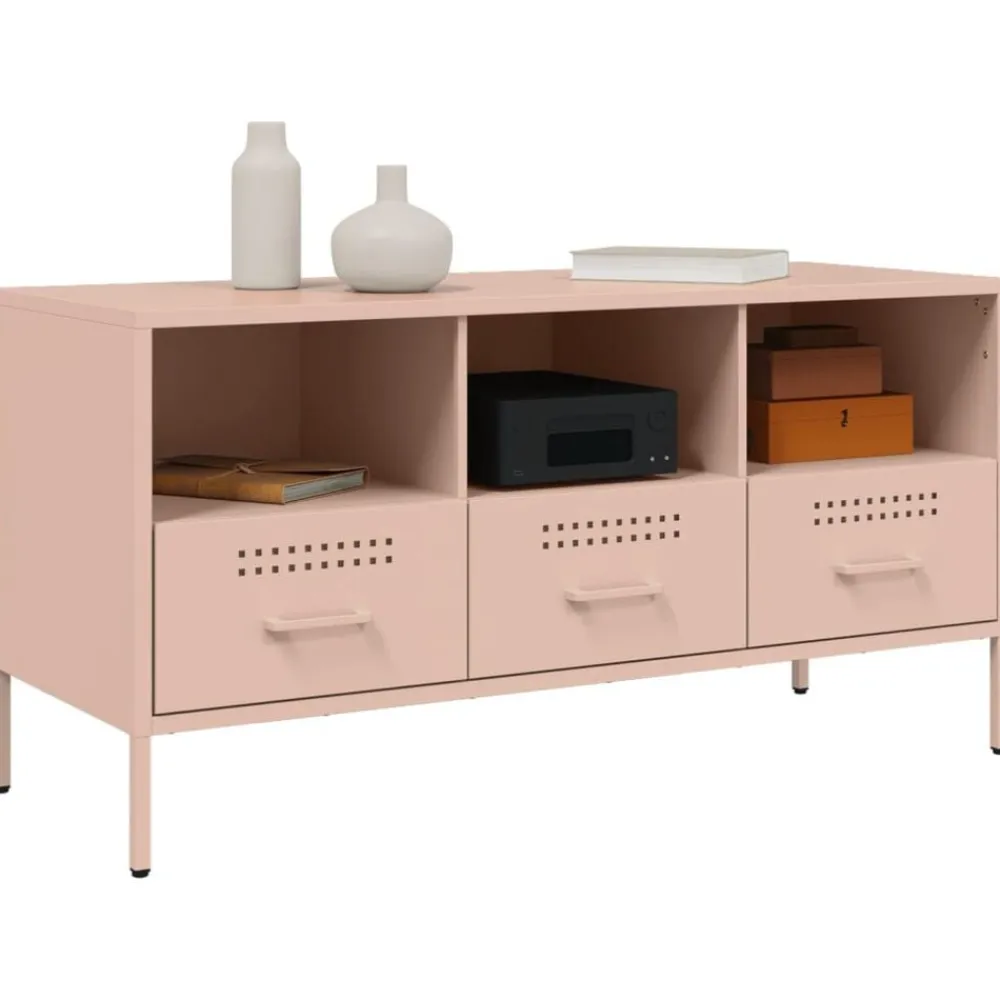 vidaXL Muebles Tv-Mueble para TV acero 100,5x39x50,5 cm