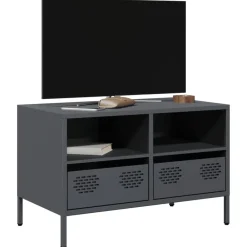 vidaXL Mueble para TV acero laminado en frío 68x39x43,5 cm Antracita Hot