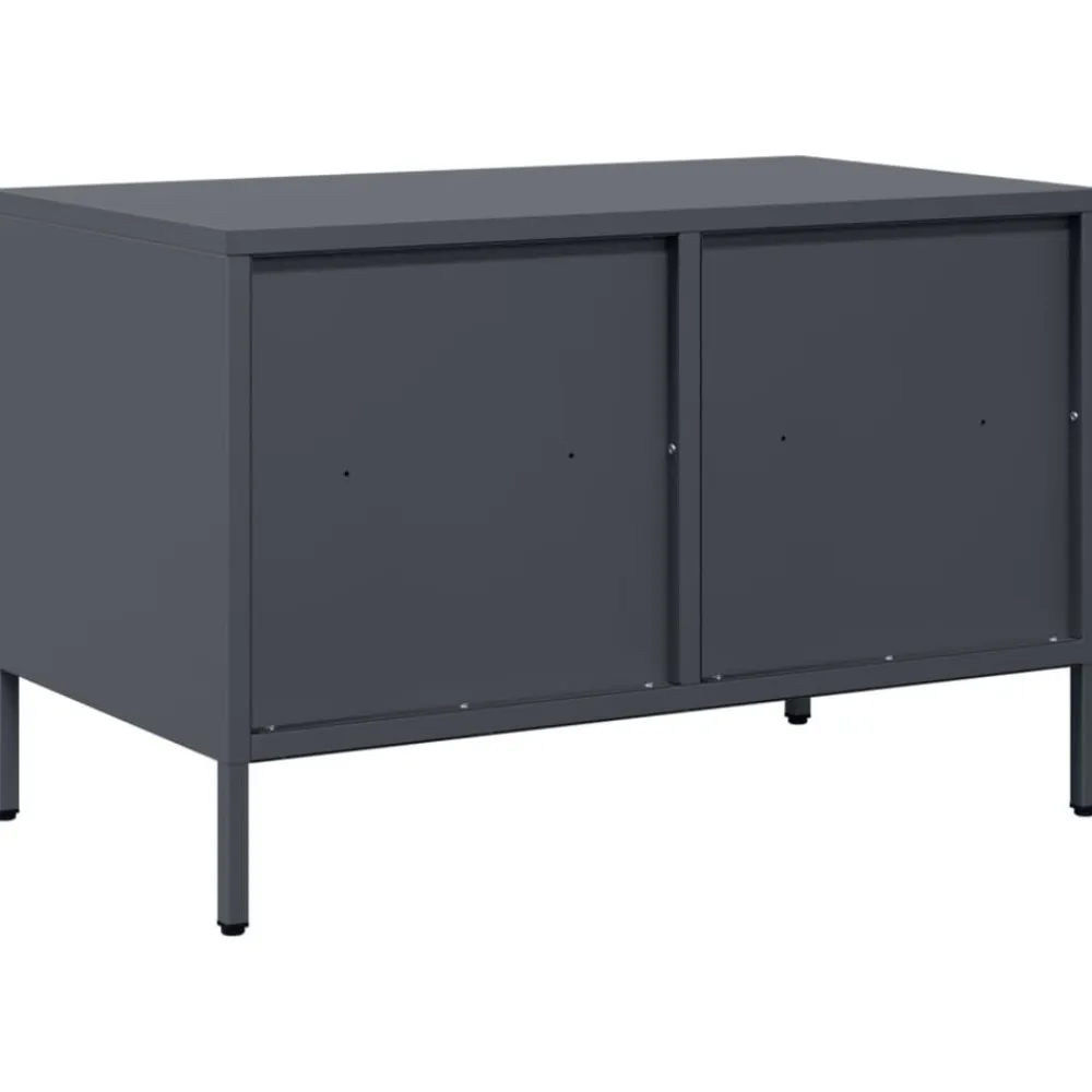 vidaXL Mueble para TV acero laminado en frío 68x39x43,5 cm Antracita Hot