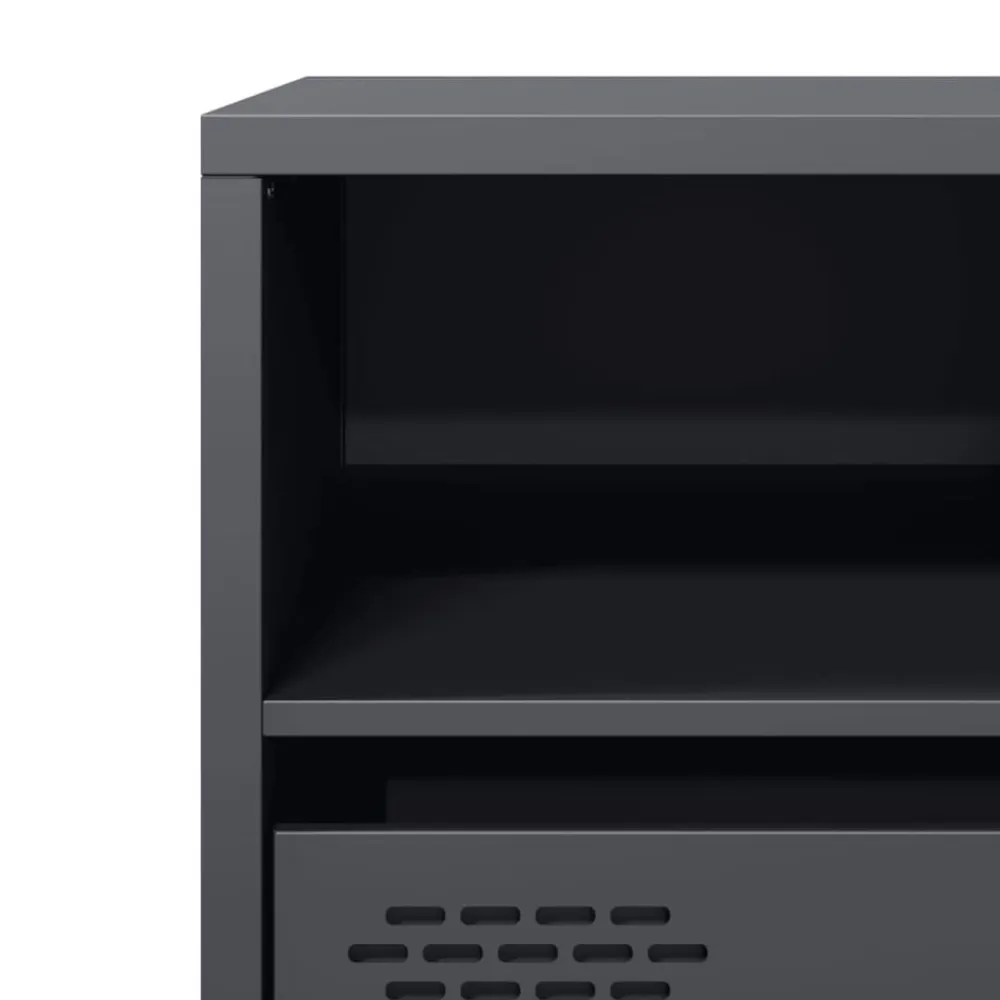 vidaXL Mueble para TV acero laminado en frío 68x39x43,5 cm Antracita Hot