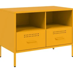 vidaXL Muebles Tv-Mueble para TV acero mostaza 68x39x50,5 cm