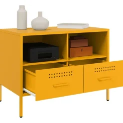 vidaXL Muebles Tv-Mueble para TV acero mostaza 68x39x50,5 cm