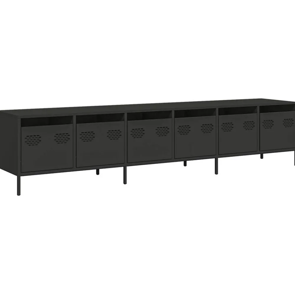 vidaXL Muebles Tv-Mueble para TV acero laminado en frío 202x39x43,5 cm