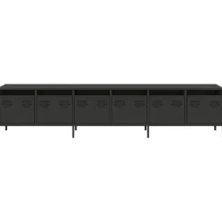 vidaXL Muebles Tv-Mueble para TV acero laminado en frío 202x39x43,5 cm
