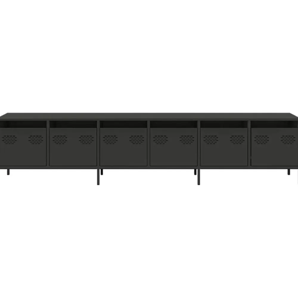 vidaXL Muebles Tv-Mueble para TV acero laminado en frío 202x39x43,5 cm