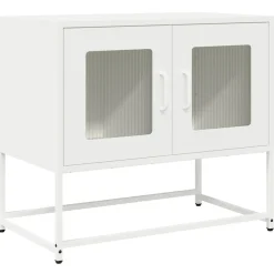 vidaXL Mueble para TV acero laminado en frío 68x39x60,5 cm Blanco Sale